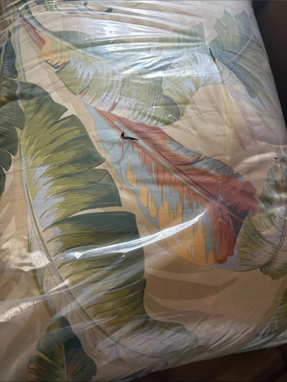 Tommy Bahama Palmiers Green Cotton Sateen Reversible 4-pc Comforter Set King